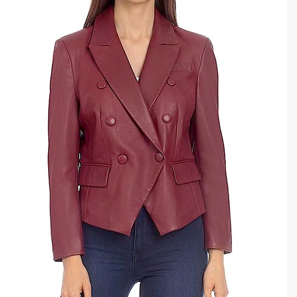 🛍️ NWT Bagatelle Burgundy Red Leather Jacket